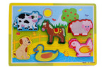 Vibgyor Vibes Attractive Colourful Self Corrective Chunky Wooden Puzzles (Random Theme Will Be Sent-Pack of 1)