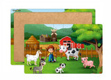 40 Pc Paperless Wooden MDF Jigsaw Puzzle Animal Farm-Pack of 1