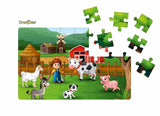 40 Pc Paperless Wooden MDF Jigsaw Puzzle Animal Farm-Pack of 1