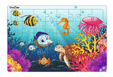 40 Pc Paperless Wooden MDF Jigsaw Puzzle Ocean Sea Animals -Pack of 1