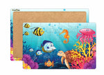 40 Pc Paperless Wooden MDF Jigsaw Puzzle Ocean Sea Animals -Pack of 1