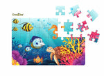 40 Pc Paperless Wooden MDF Jigsaw Puzzle Ocean Sea Animals -Pack of 1