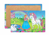 40 Pc Paperless Wooden MDF Jigsaw Puzzle Fairy Princess Unicorn -Pack of 1