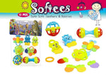 Colourful Non Toxic Rattles and Teethers- Pack of 11 Items.