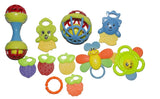 Colourful Non Toxic Rattles and Teethers- Pack of 11 Items.