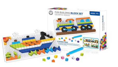 240 Pc DIY Transportation Building Blocks Puzzle for Kids with Base Plate