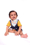 Absorbent Adjustable Size Printed Cotton Bandana Drool Bibs for Baby Boys and Girls - Pack of 1