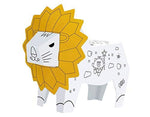 DIY 3D Paper Cardboard Folding Puzzle Craft & Coloring Lion Toy