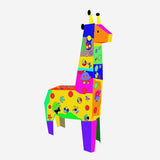 DIY 3D Paper Cardboard Folding Coloring Craft & Puzzle Toy Giraffe