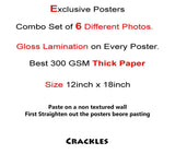 Set of 6 Cute Baby HD Posters Multi Color, 12X18 Inch (Gloss Laminated, Multi Color, Set 1)