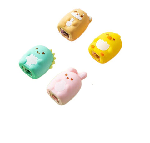 Animal Pencil Sharpener with Cum Pencil Topper for School Stationary Gift for Kids (Pack of 1 )- Assorted Animals and Color