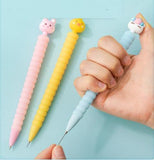 Mechanical Silicone Body Pencil With Beautiful Pushing Top For Kids To Learn With Fun And Play (Pack Of 1)- Assorted Animals and Color