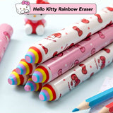 Hello Kitty Rainbow Erasers for Girls, Fancy School Stationery Theme Party Return Gifts (Pack of 1)